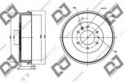 DJ PARTS br1094 -  Тормозной барабан